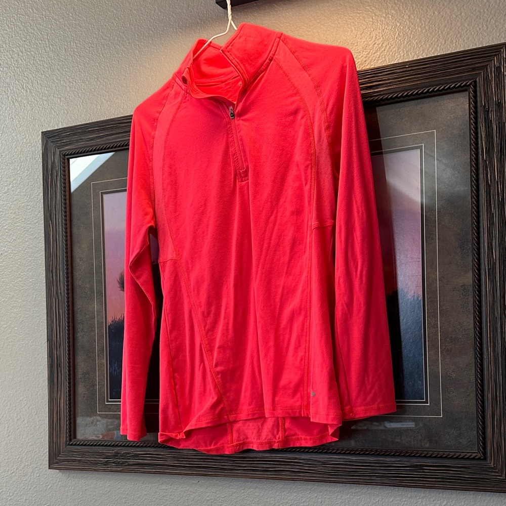 Champion Women's Red Quarter-Zip Sweatshirt